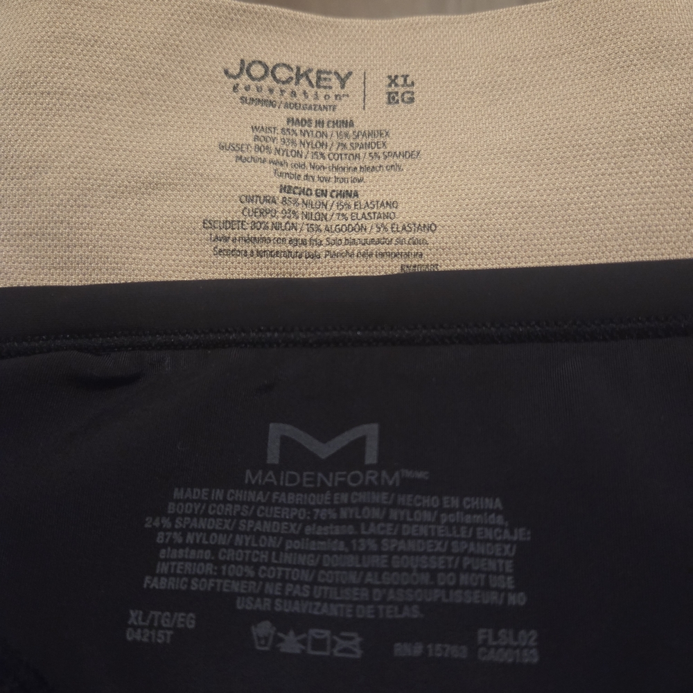 Jockey Black and Cream Undergarments